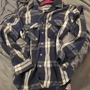 Great Northwest Clothing Company Blue and White Plaid Shirt
